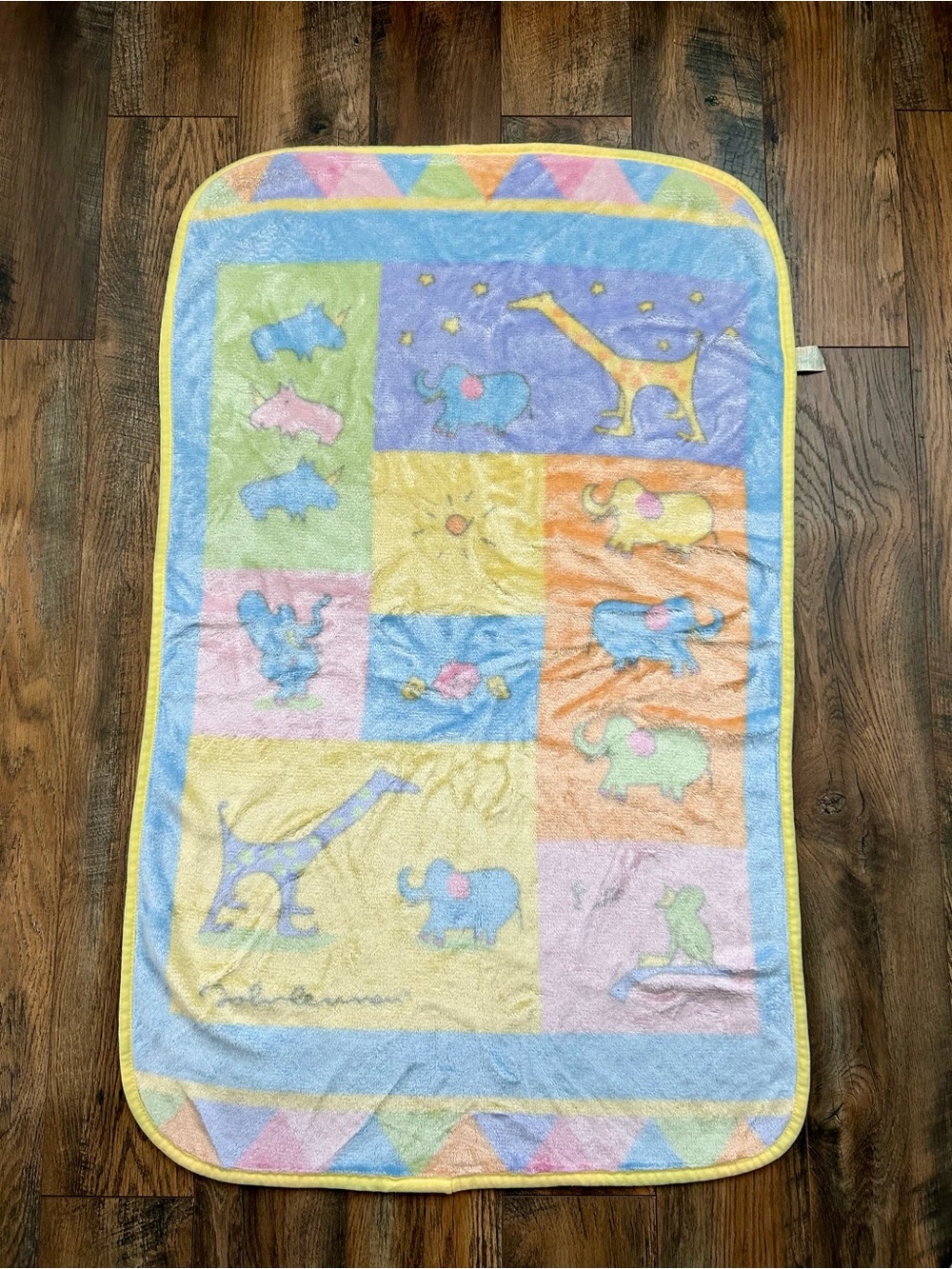 Vintage Carter's John Lennon Real Love Rare Luxury Plush Fleece Baby Blanket